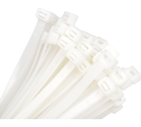 Изображение товара Нейлоновые стяжки FORTISFLEX КСС 8х200 мм белый 100 штук 50007