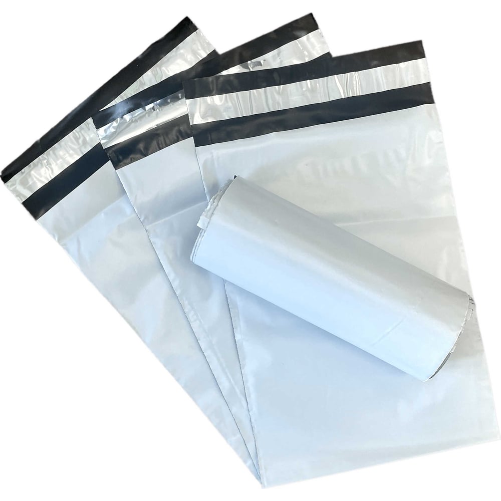 Изображение товара Курьерский пакет ТПК Технологии Контроля 150x210+40мм без кармана, без логотипа, толщина 50 мкм, белый, 50 штук в упаковке 24229