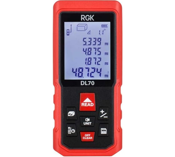 Изображение товара Лазерный дальномер с угломером RGK DL70 с поверкой 755702