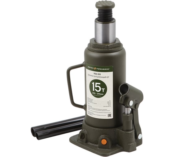Изображение товара Гидравлический бутылочный домкрат Дело Техники 15 тонн, 205-390мм 903215