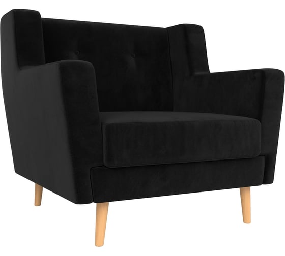 Изображение товара Кресло Лига диванов Брайтон полностью велюр черный 108871