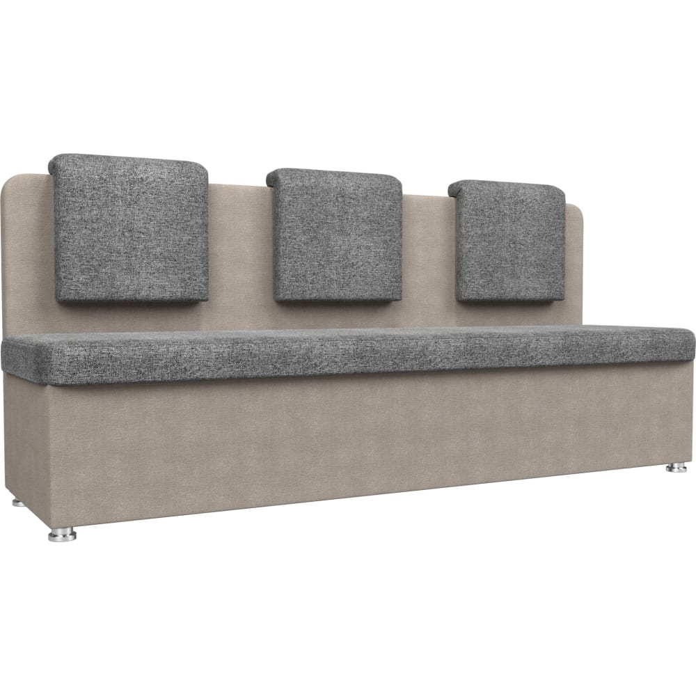 угловой модульный диван лига диванов холидей люкс рогожка серый Кухонный прямой диван Лига диванов