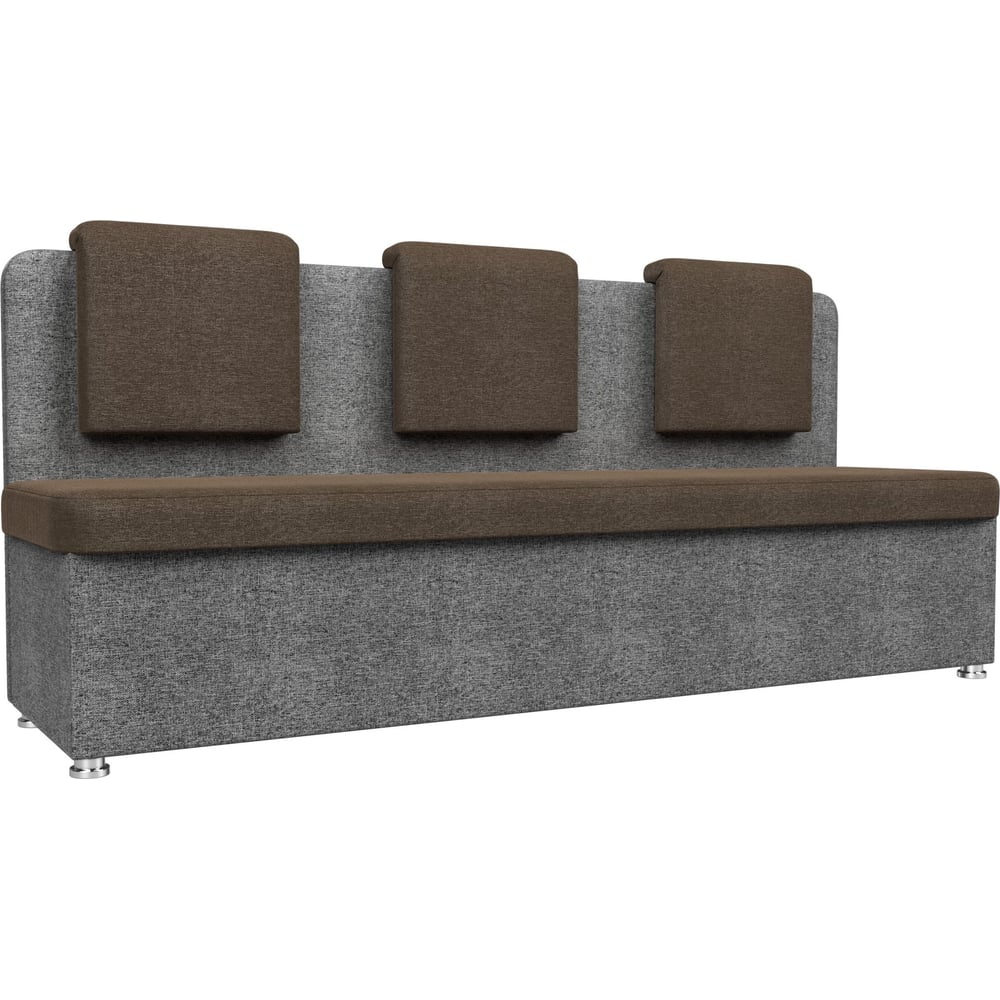 угловой модульный диван лига диванов холидей велюр серый Кухонный прямой диван Лига диванов