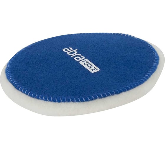 Изображение товара Круг полировальный меховой, белый, 180 мм, липучка синяя Abraforce 163434