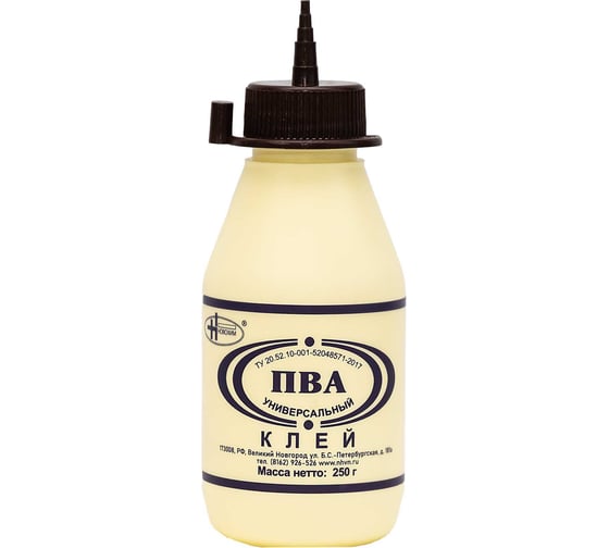 Изображение товара Клей НОВОХИМ ПВА-Универсальный, Б. 250 гр 00-00004011