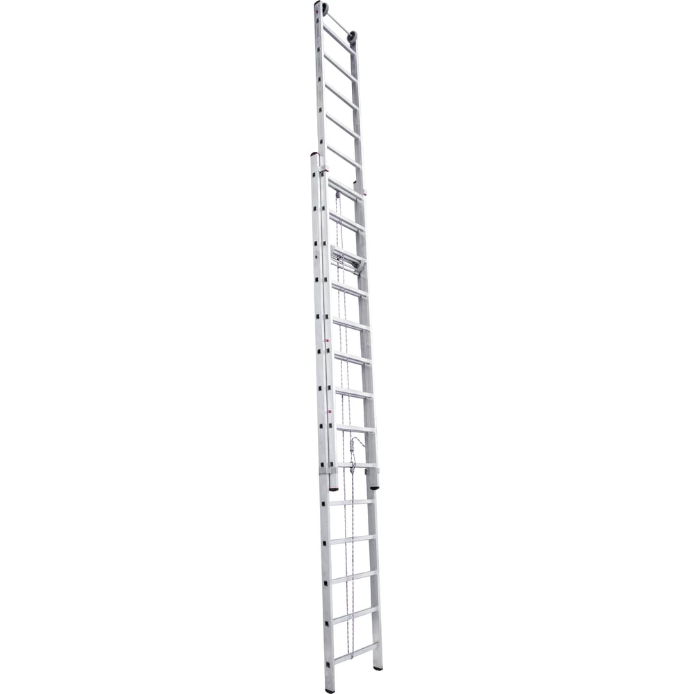 Тросовая двухсекционная лестница Новая Высота, размер 15х374х55