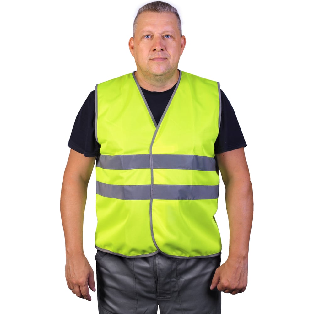 Изображение товара Сигнальный жилет БЕРТА со светоотражающими полосами 56-58 лимонный