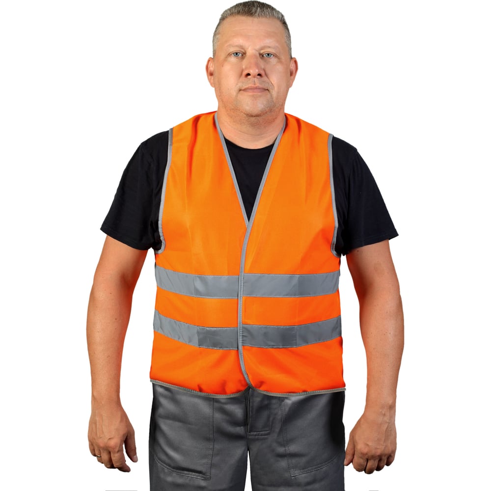 Изображение товара Жилет со светоотражающими элементами БЕРТА 1Э, оранжевый, размер 44-46