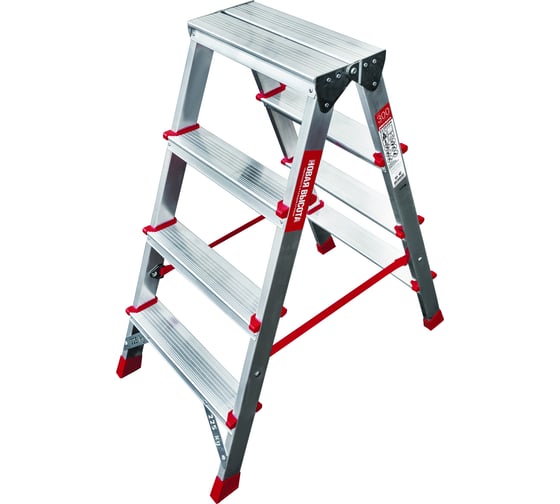 Изображение товара Профессиональная стремянка Новая Высота двухсторонняя с Max нагр. 225 кг, NV300 4 ст., 2К башмаки, 3120204
