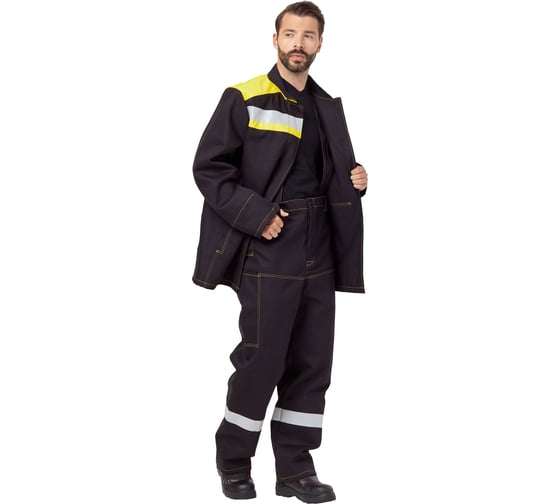 Изображение товара Костюм сварщика Файмер II черный, размер 52-54, рост 170-176 Эксперт Спецодежда 6446000070751