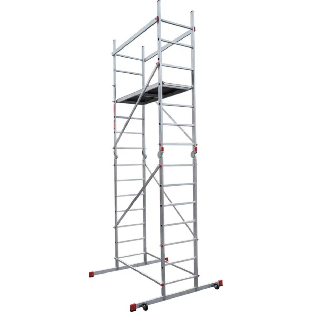 Изображение товара Шарнирная вышка-тура 2x2x7, высота 3.92 метра, алюминий