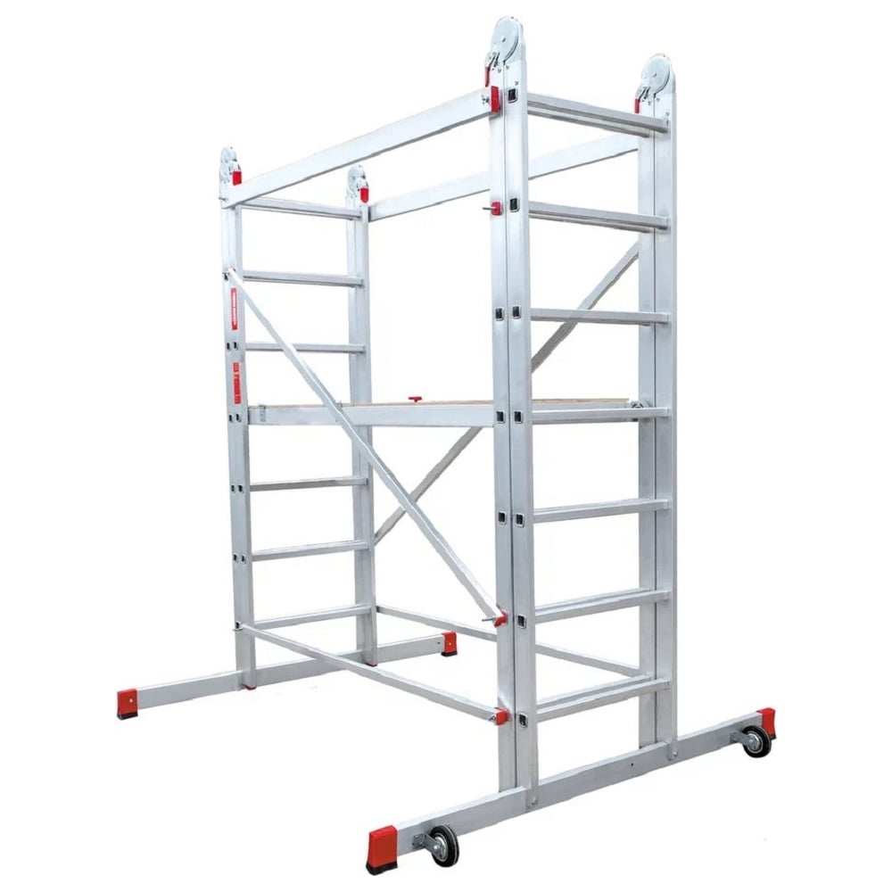 Изображение товара Шарнирная вышка-тура 2x2x7, высота 3.92 метра, алюминий