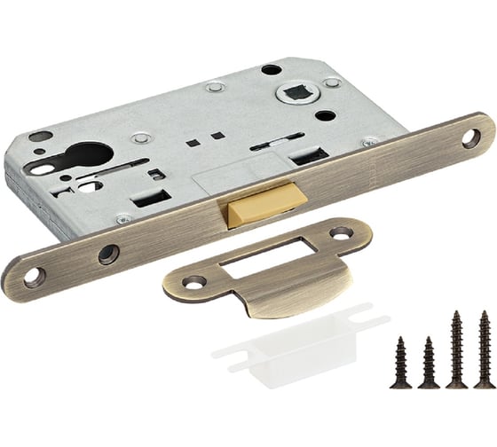 Изображение товара Защелка Rucetti RP1885 AB бесшумная, под цилиндр, античная бронза 9014494