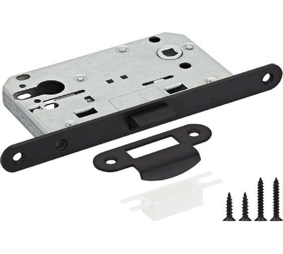 Изображение товара Защелка замок для межкомнатных дверей Rucetti RP1885 BL под цилиндр, цвет-черный Ручетти 9014492