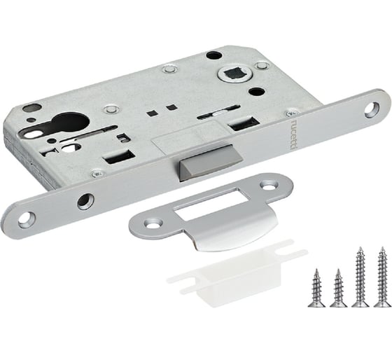 Изображение товара Защелка Rucetti RP1885 SC бесшумная, под цилиндр, матовый хром 9014495