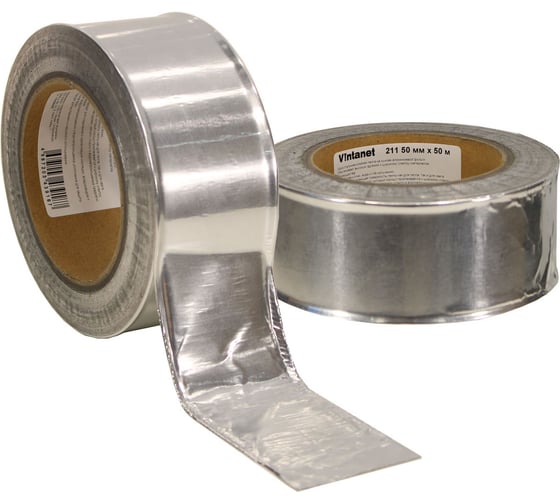 Изображение товара Алюминиевая самоклеящаяся безосновная лента VINTANET 211 50 мм, 50 м 211 50ММХ50М