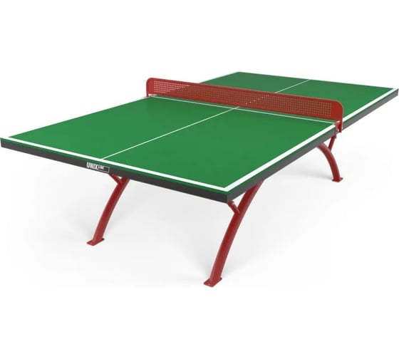 Изображение товара Антивандальный теннисный стол UNIXline 14 мм SMC Green/Red TTS14ANVGRR