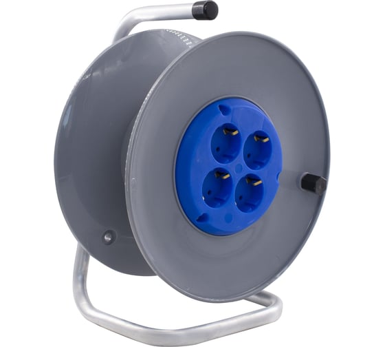 Изображение товара Кабельная катушка РемоКолор 4 розетки (без кабеля), с/з, (шт.) 89-0-140