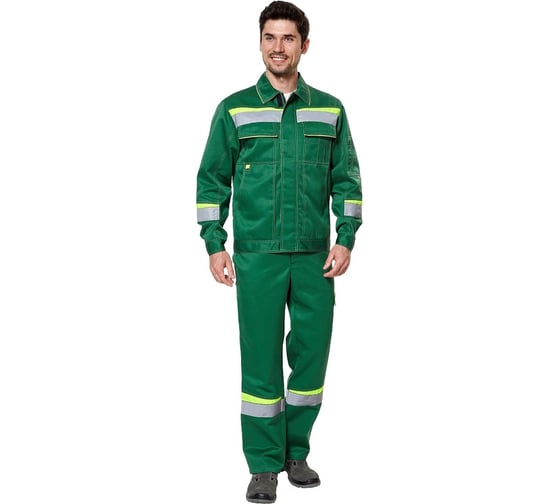 Изображение товара Костюм Эксперт Спецодежда Комфорт 2 зеленый/неоновый, р. 64-66, рост 194-200 6446000070515