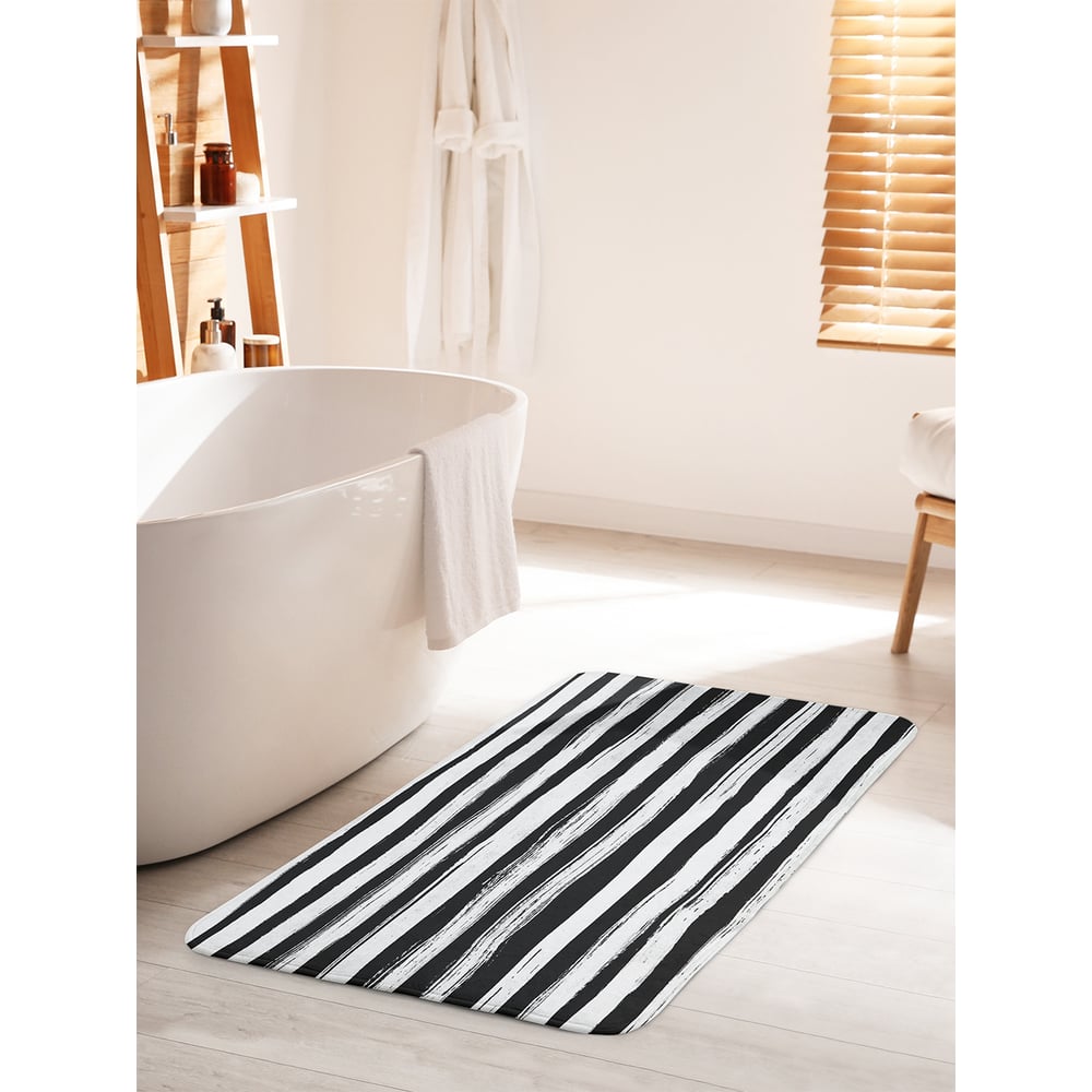 Изображение товара Коврик для ванной комнаты и туалета JOYARTY 60x100 см противоскользящий графические полосы