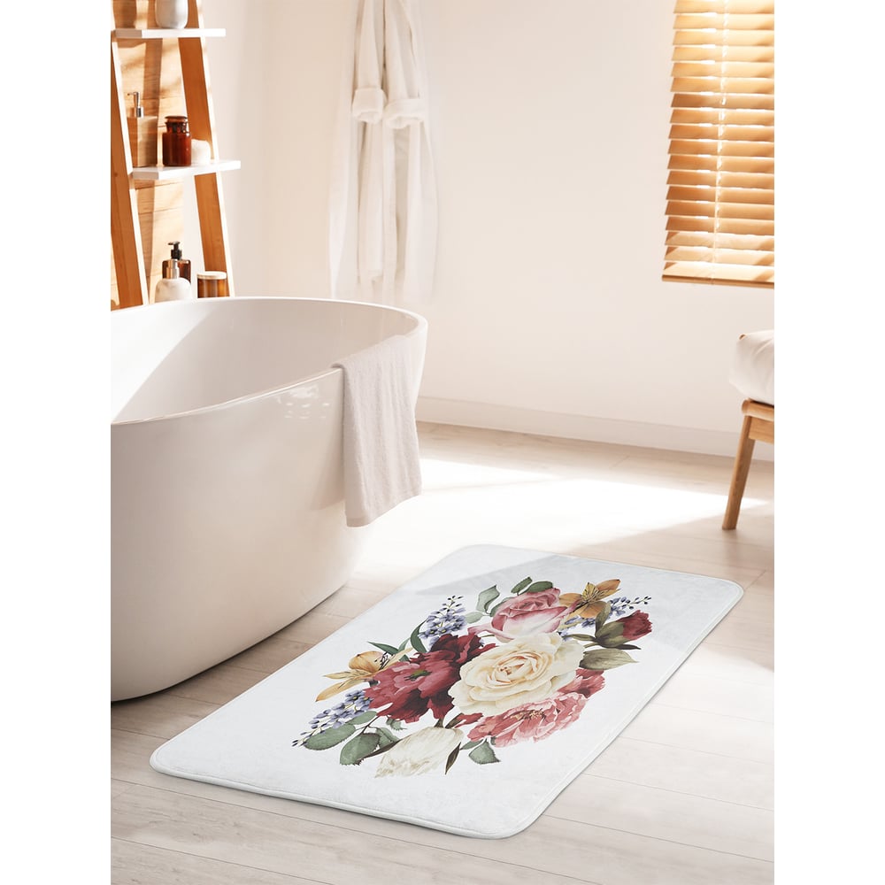 Изображение товара Противоскользящий коврик для ванной JOYARTY 60x100 см Прекрасный летний букет