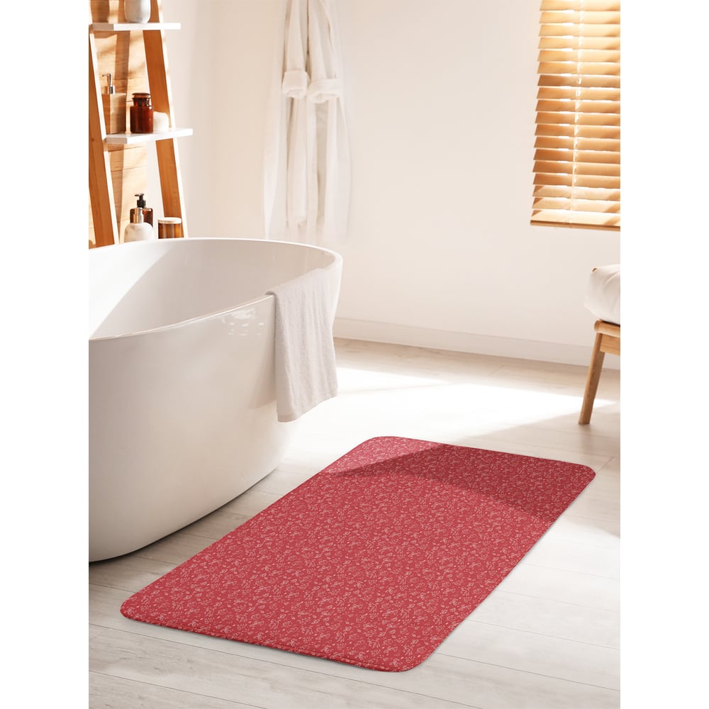 Изображение товара Коврик для ванной комнаты и туалета противоскользящий JOYARTY "Красное веселье" 60х100 см bath_78065_60x100