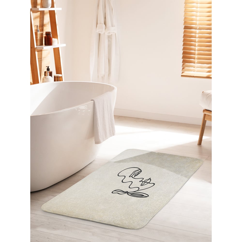 Изображение товара Коврик для ванной комнаты противоскользящий JOYARTY 60х100 см стильный и безопасный