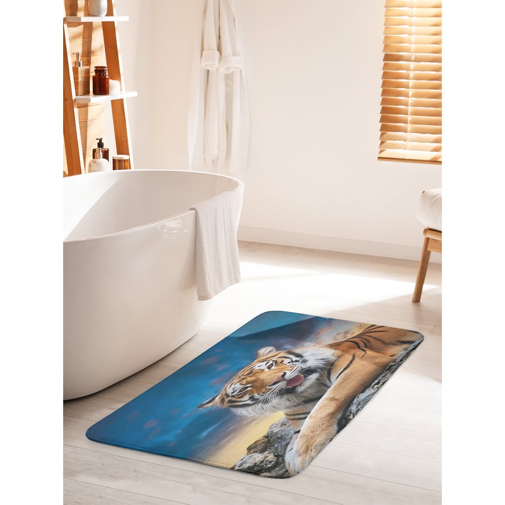 Изображение товара Коврик для ванной JOYARTY 'Любопытный тигр' 60х100 см