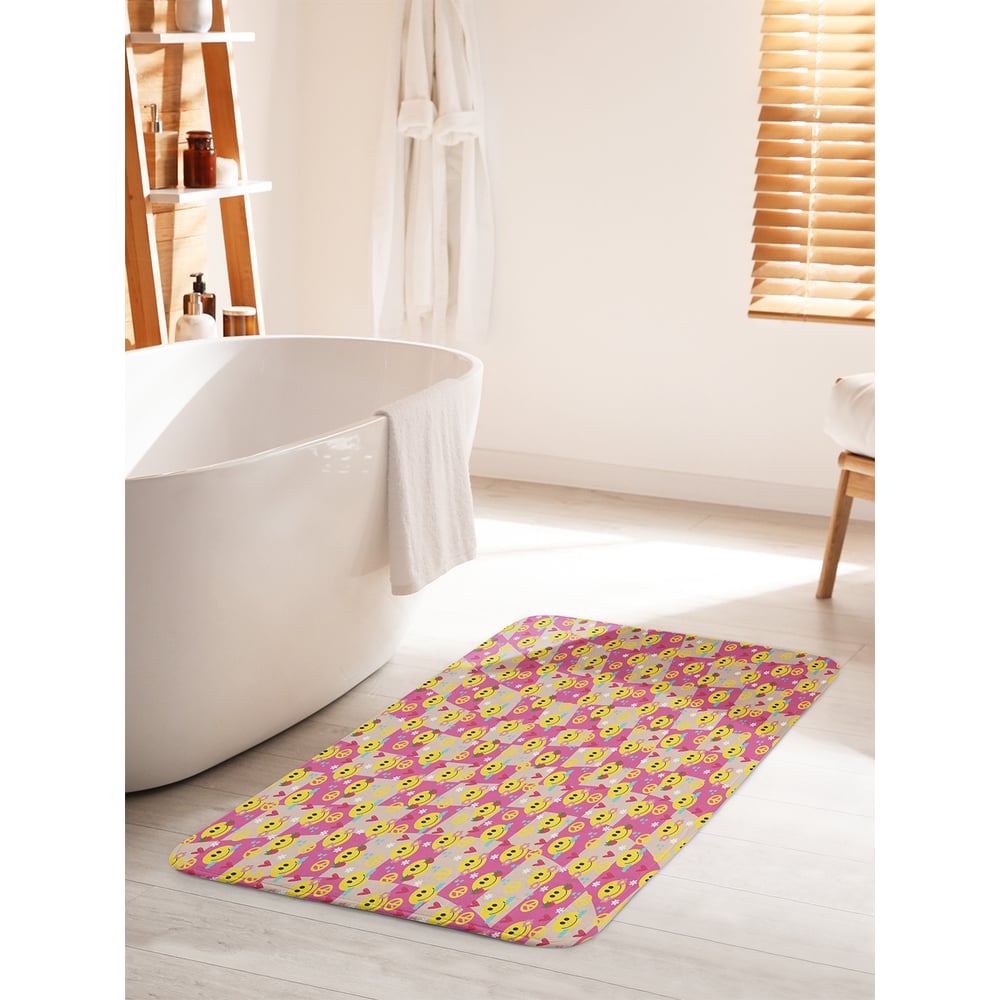 Изображение товара Коврик для ванной JOYARTY Smiling face 60х100 см с противоскользящим покрытием