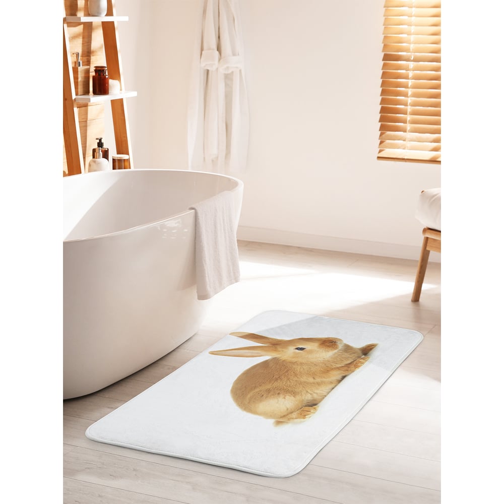 Изображение товара Противоскользящий коврик для ванной комнаты JOYARTY 60х100 см с портретом кролика