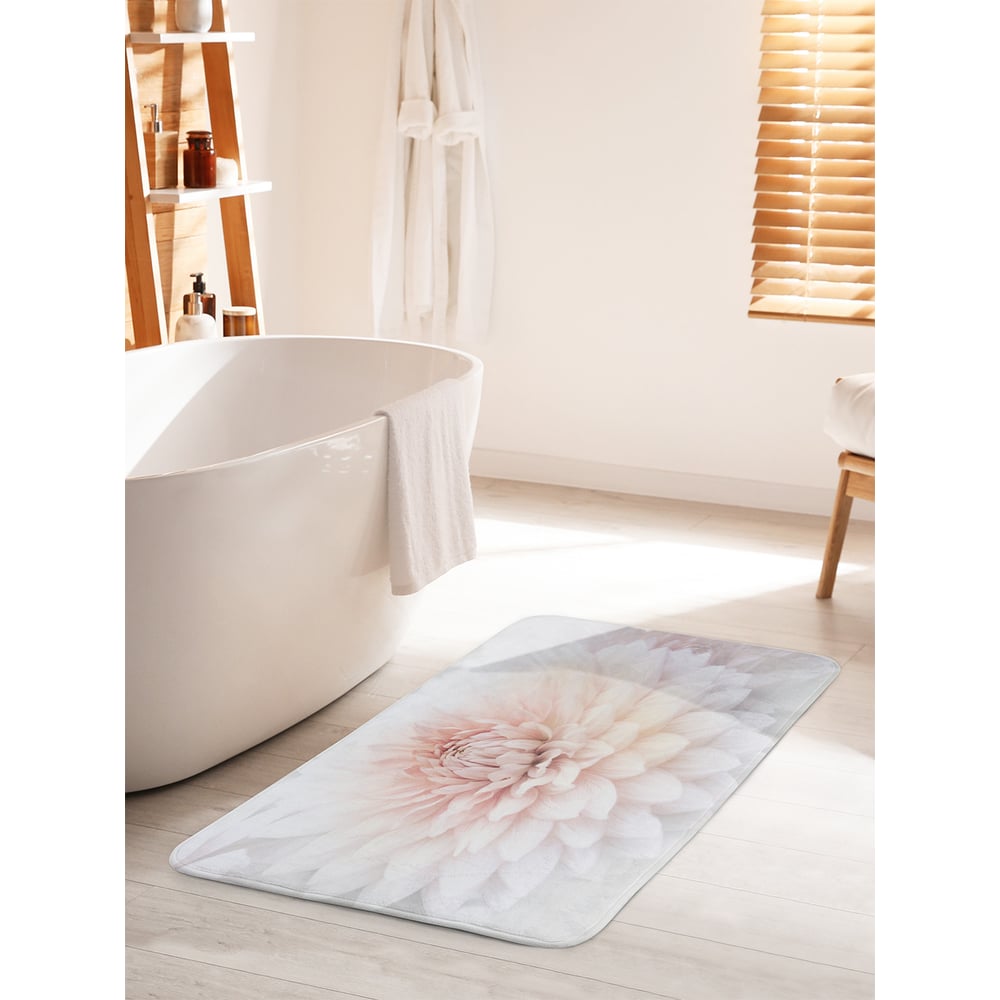 Изображение товара Противоскользящий коврик для ванной комнаты JOYARTY 60х100 см розовый серый белый