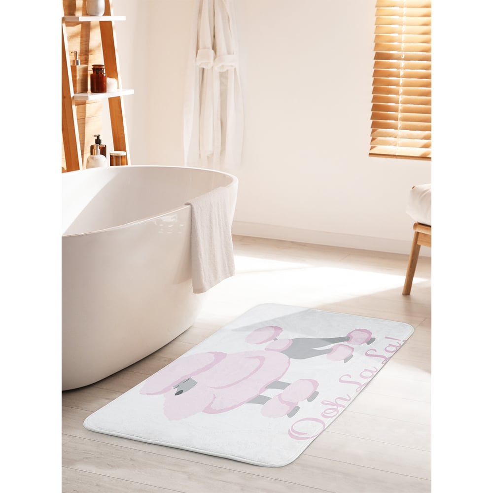 Изображение товара Коврик для ванной комнаты и туалета противоскользящий JOYARTY "Милый пудель" 60х100 см bath_98144_60x100