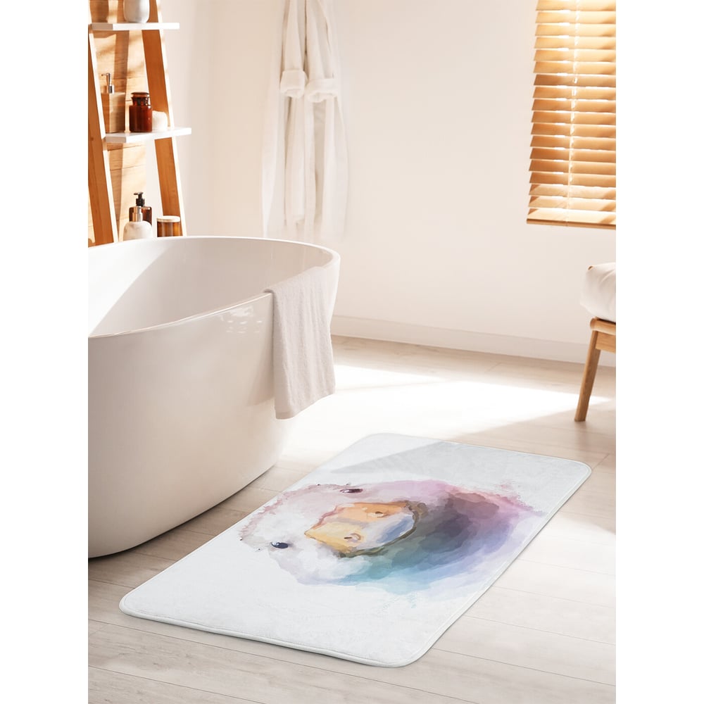 Изображение товара Противоскользящий коврик для ванной комнаты JOYARTY "Утка акварелью" 60х100 см