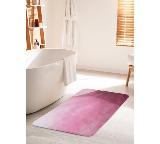 Изображение товара Коврик для ванной комнаты и туалета противоскользящий JOYARTY "Розовое напыление" 60х100 см bath_28898_60x100