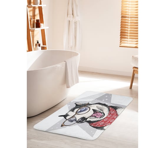 Изображение товара Коврик для ванной комнаты и туалета противоскользящий JOYARTY "Кто тут звезда?" 60х100 см bath_70152_60x100