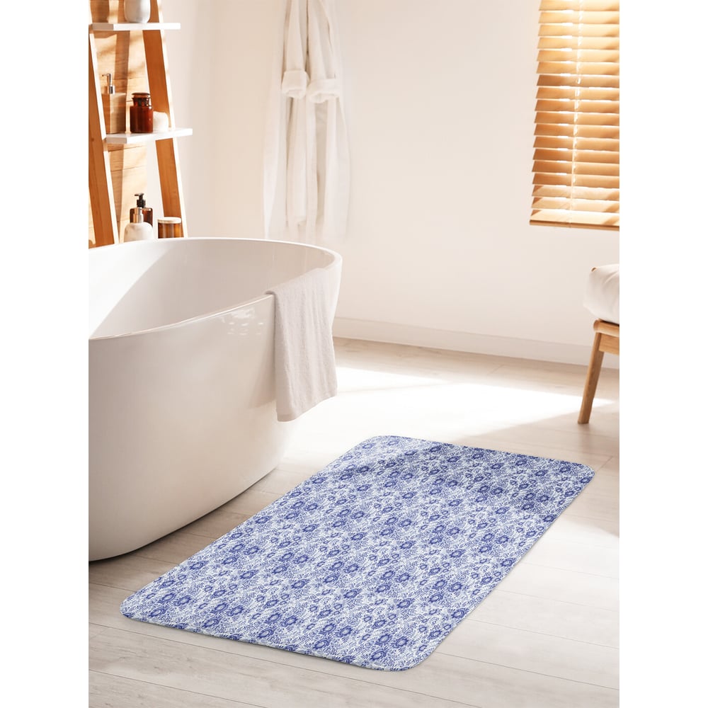 Изображение товара Коврик для ванной комнаты противоскользящий JOYARTY Винтажная гжель 60х100 см