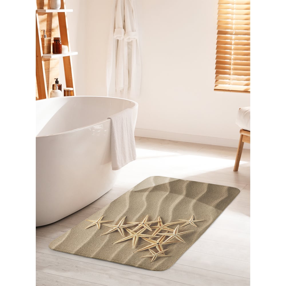 Изображение товара Коврик для ванной комнаты JOYARTY Морская елочка 60х100 см противоскользящий