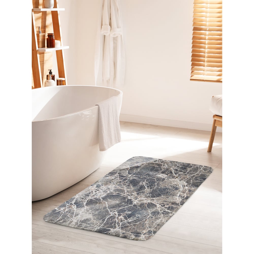 Изображение товара Коврик для ванной комнаты и туалета JOYARTY Мраморные трещины 60х100 см противоскользящий