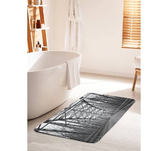 Изображение товара Коврик для ванной комнаты и туалета противоскользящий JOYARTY "Мостовая конструкция" 60х100 см bath_38187_60x100