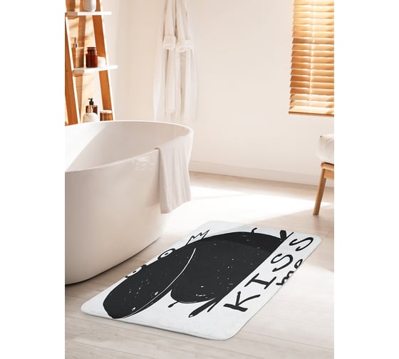 Изображение товара Коврик для ванной комнаты и туалета противоскользящий JOYARTY "Царевна-лягушка наив" 60х100 см bath_37237_60x100