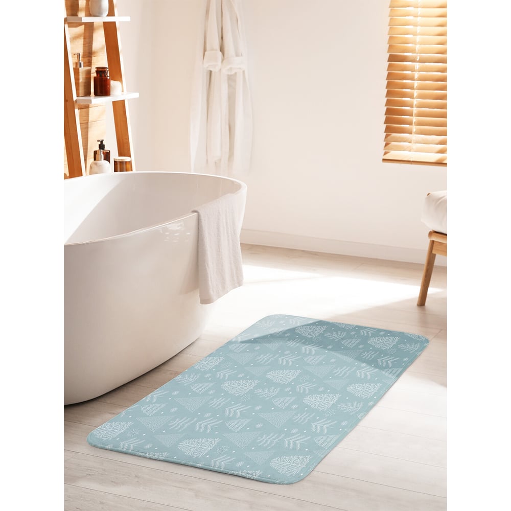 Изображение товара Коврик для ванной комнаты JOYARTY Зимние ели 60х100 см противоскользящий