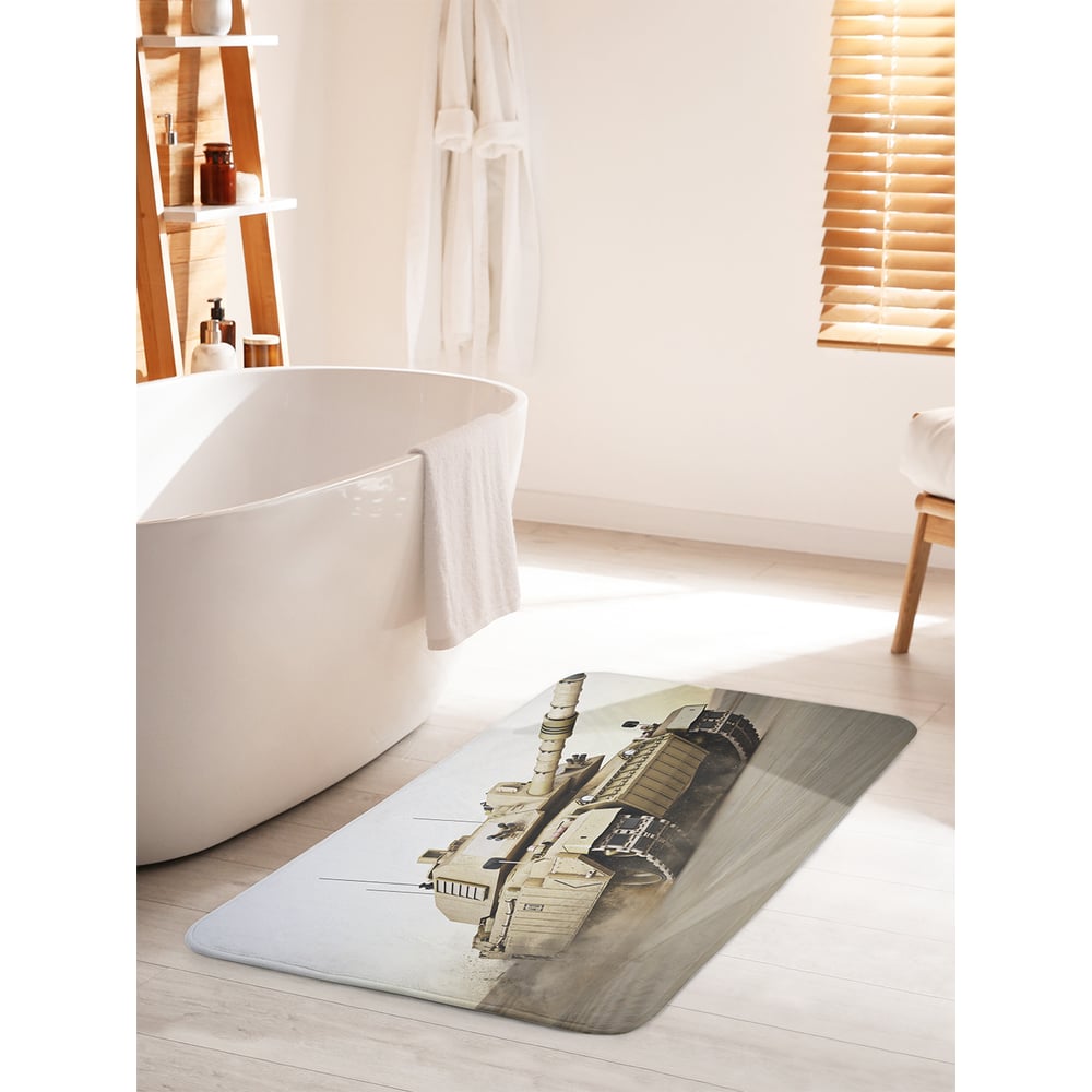 Изображение товара Противоскользящий коврик для ванной JOYARTY 60х100 см Быстрый танк