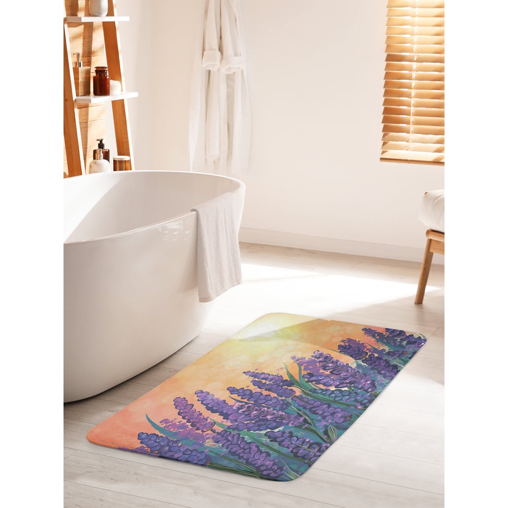 Изображение товара Коврик для ванной комнаты JOYARTY Лаванда на рассвете 60х100 см противоскользящий