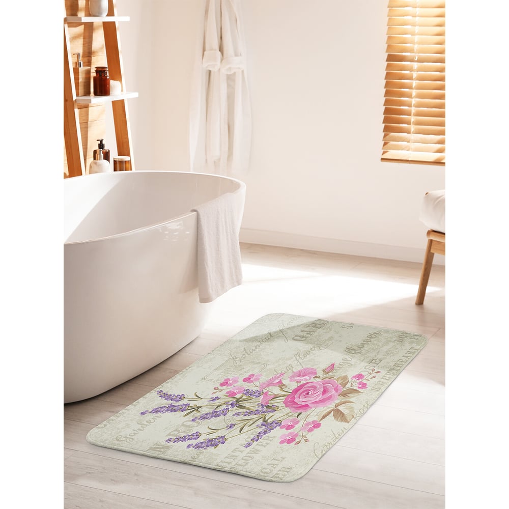 Изображение товара Коврик для ванной комнаты и туалета JOYARTY Розы и шалфей 60х100 см