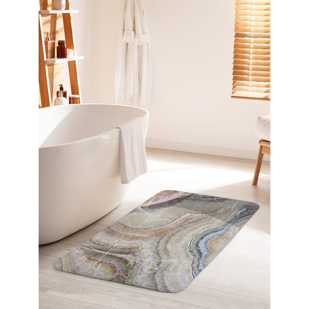 Изображение товара Коврик для ванной комнаты противоскользящий JOYARTY 60х100 см Камень оникс