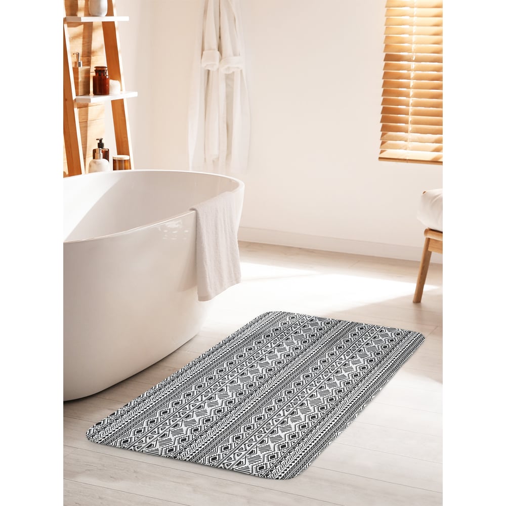 Изображение товара Коврик для ванной комнаты и туалета противоскользящий JOYARTY 60x100 см с этническим дизайном