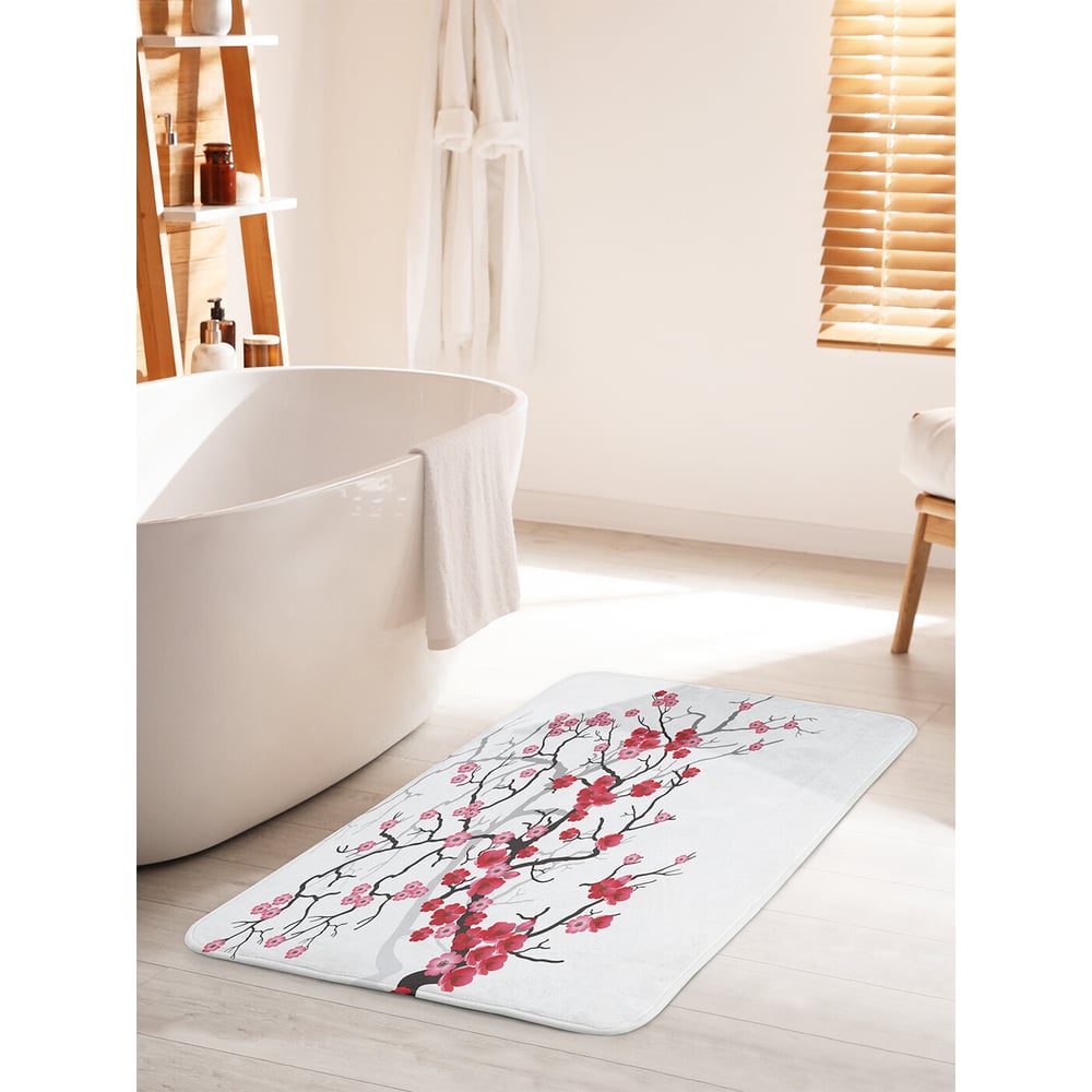 Изображение товара Коврик для ванной комнаты и туалета JOYARTY Цветочная сакура 60х100 см