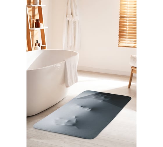 Изображение товара Коврик для ванной комнаты и туалета противоскользящий JOYARTY "Жуткий облик" 60х100 см bath_22101_60x100