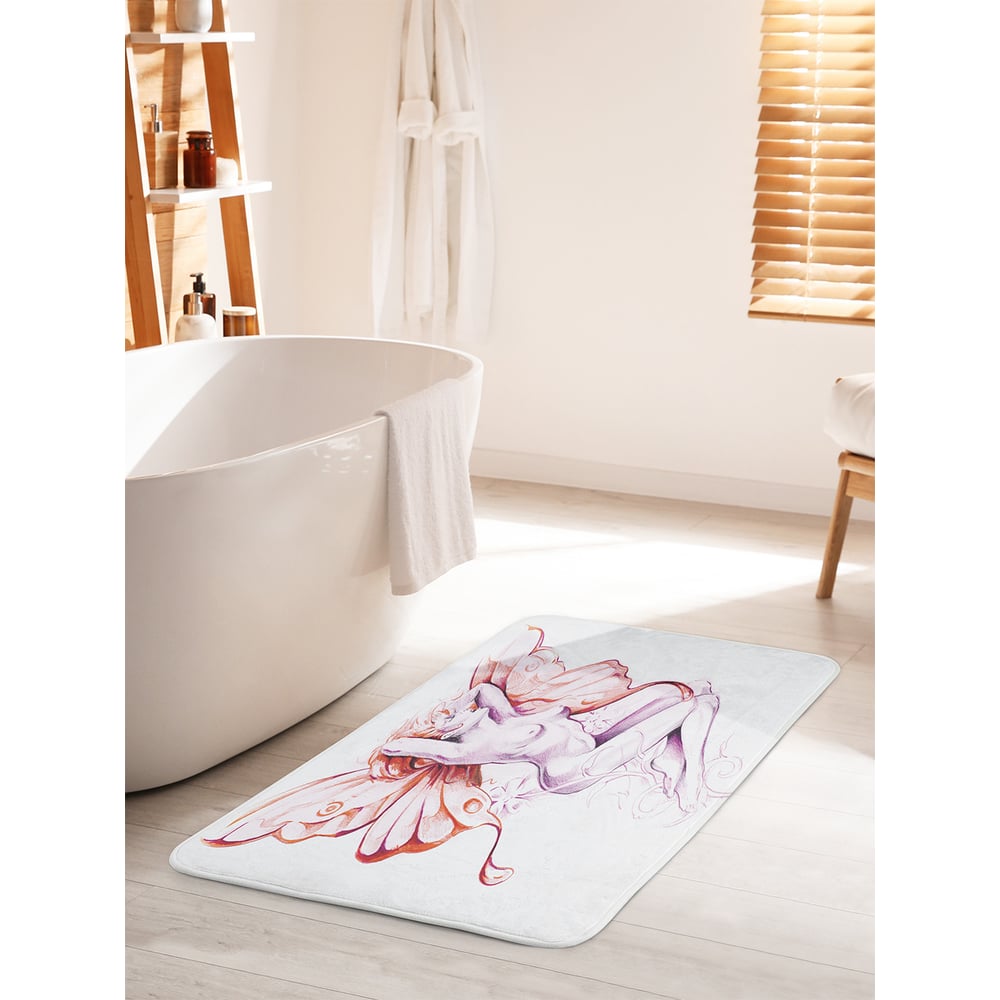 Изображение товара Коврик для ванной комнаты и туалета противоскользящий JOYARTY 60x100 см Эротическая фея