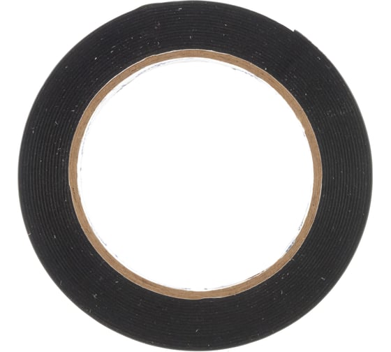 Изображение товара Клейкая двухсторонняя лента РемоКолор монтажная, черная основа 12 мм х 5 м 49-6-013